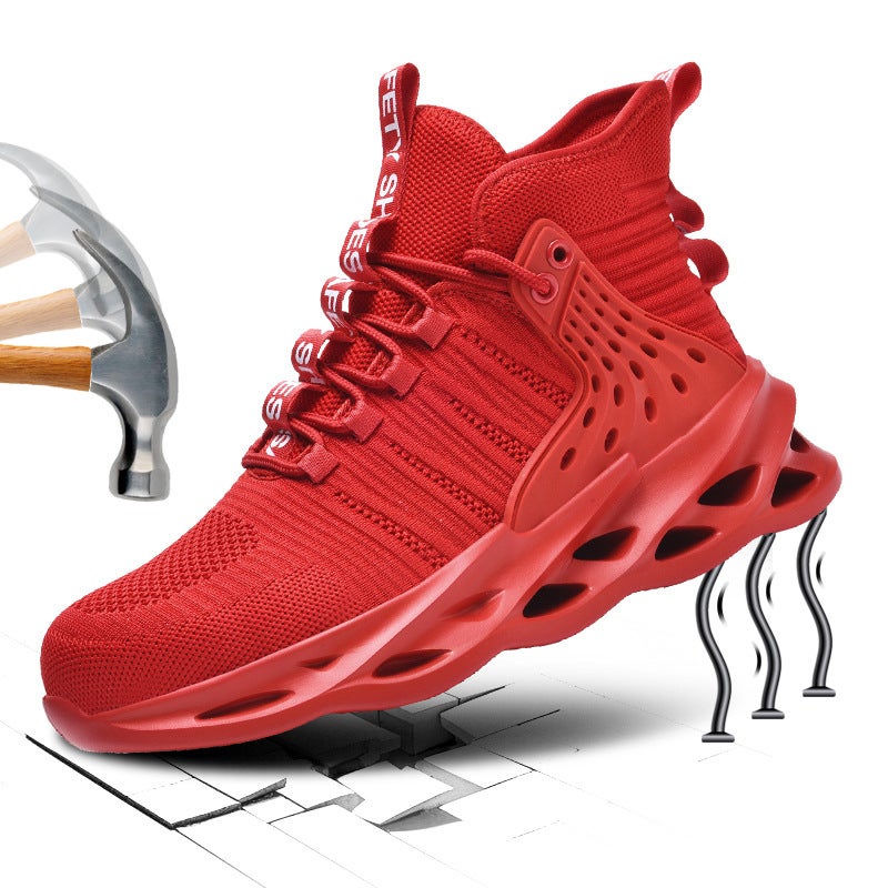 2025 Autumn New Anti-Smashing And Anti-Piercing Lightweight Work Insulation Breathable Good-Looking Steel Plate Steel Head Construction Site Labor Protection Men'S Shoes - Image 1